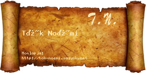 Tök Noémi névjegykártya